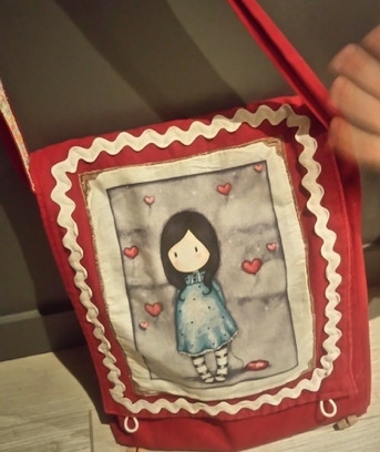 Sac besace avec appliqué